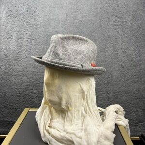 Hopkins Fifth Avenue Hat Men‎ 6 7/8 Red Feather Fedora